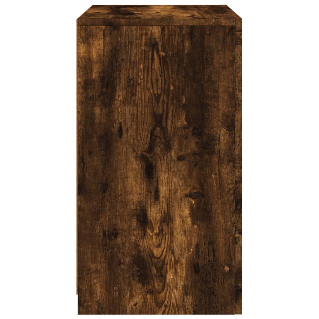 Bijzetkast met LED bewerkt hout gerookt eikenkleurig is nu te koop bij PeponiXL, paradijselijk wonen!