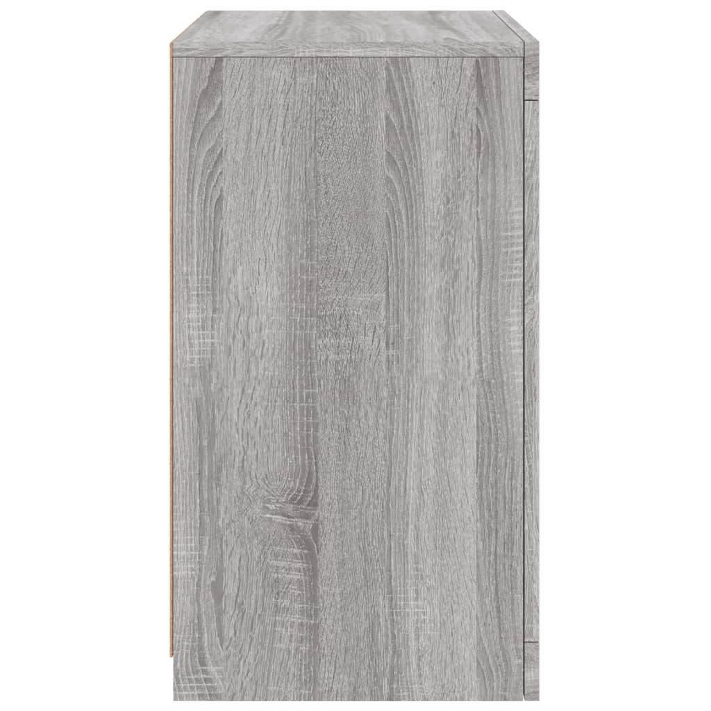 Bijzetkast met LED bewerkt hout grijs sonoma is nu te koop bij PeponiXL, paradijselijk wonen!