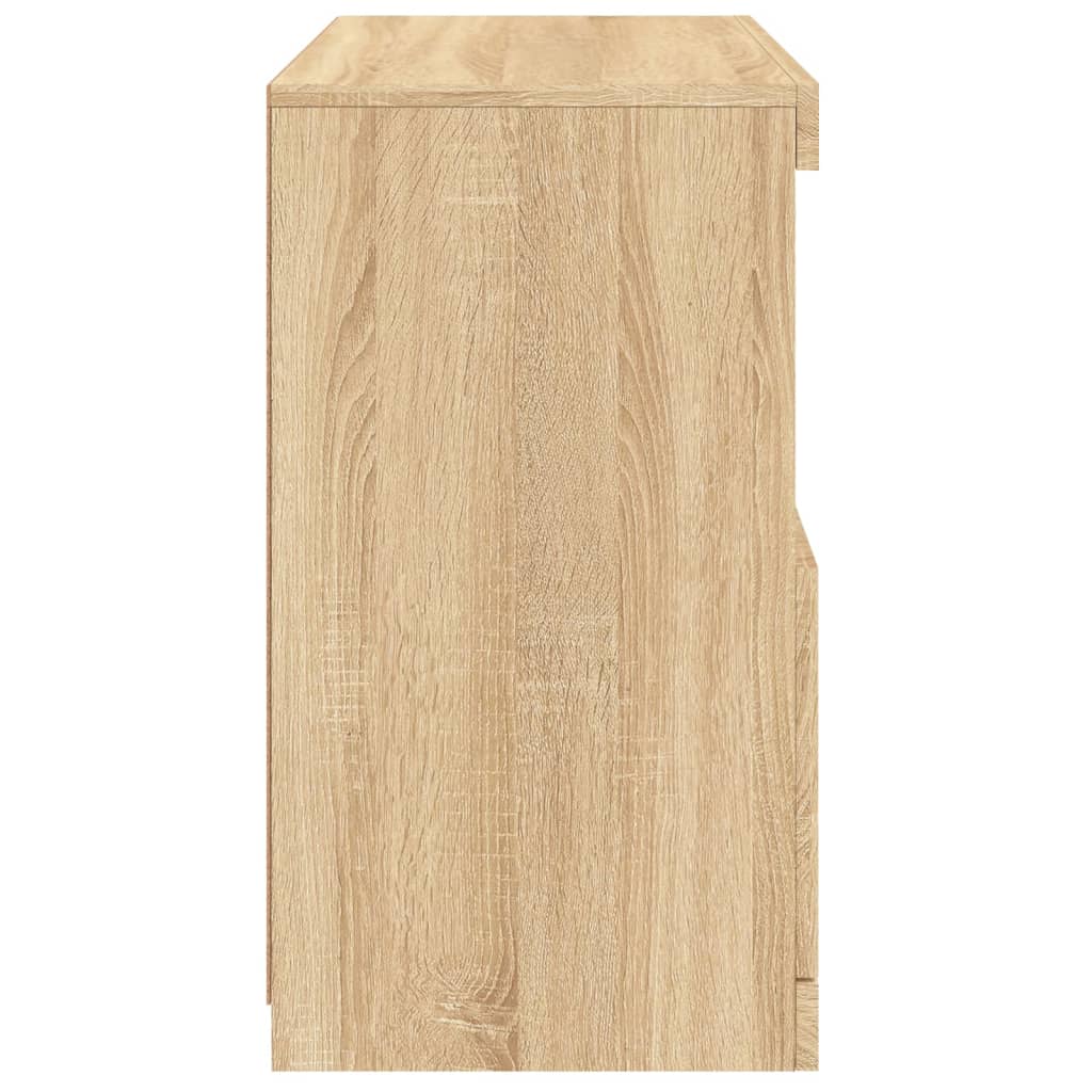 Dressoir met LED-verlichting 60x37x67 cm sonoma eikenkleurig is nu te koop bij PeponiXL, paradijselijk wonen!