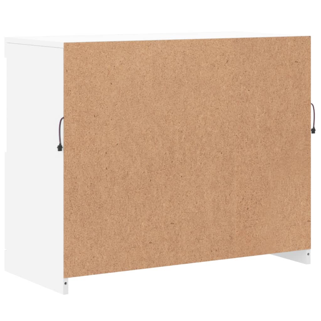 Dressoir met LED-verlichting 81x37x67 cm wit is nu te koop bij PeponiXL, paradijselijk wonen!