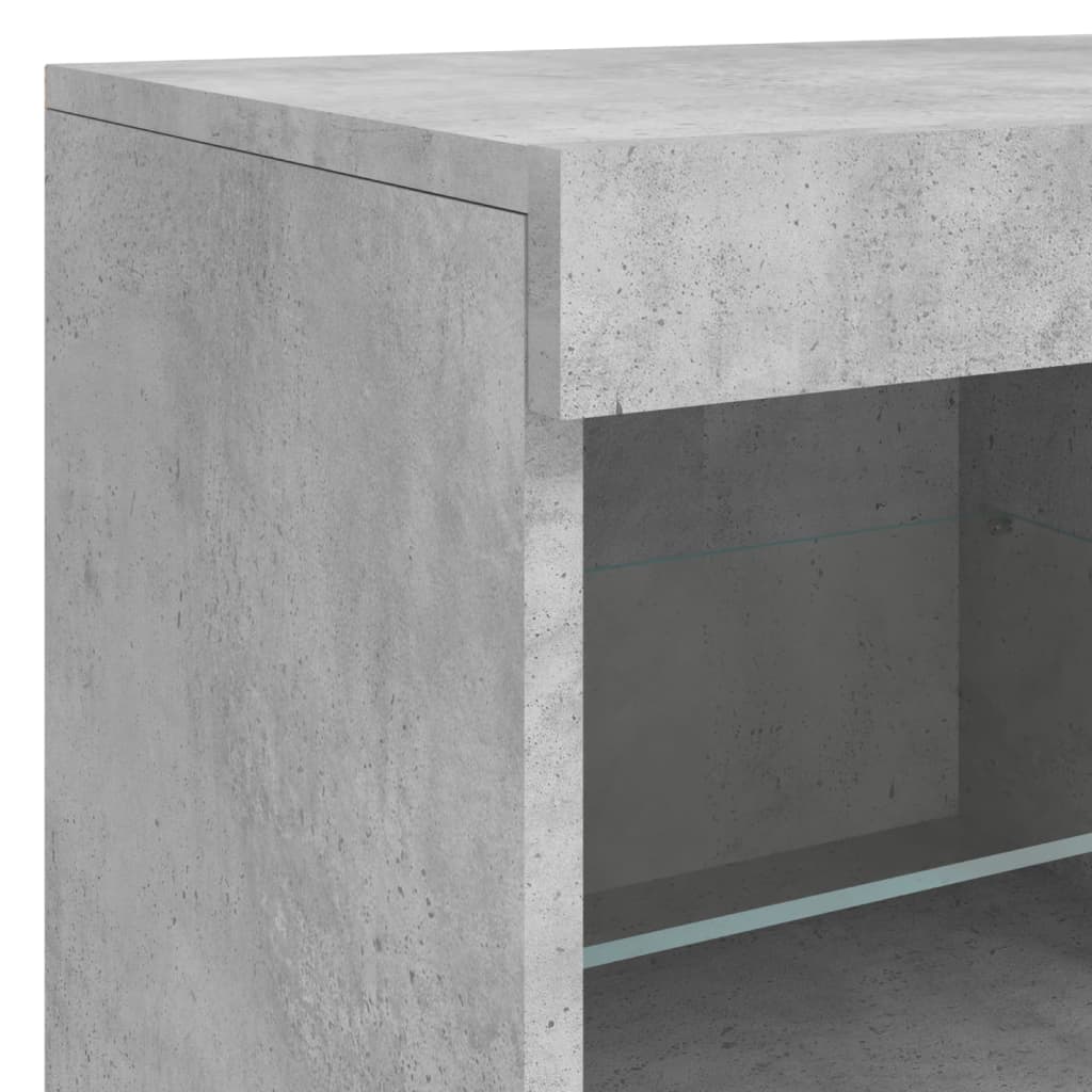 Dressoir met LED-verlichting 81x37x67 cm betongrijs is nu te koop bij PeponiXL, paradijselijk wonen!