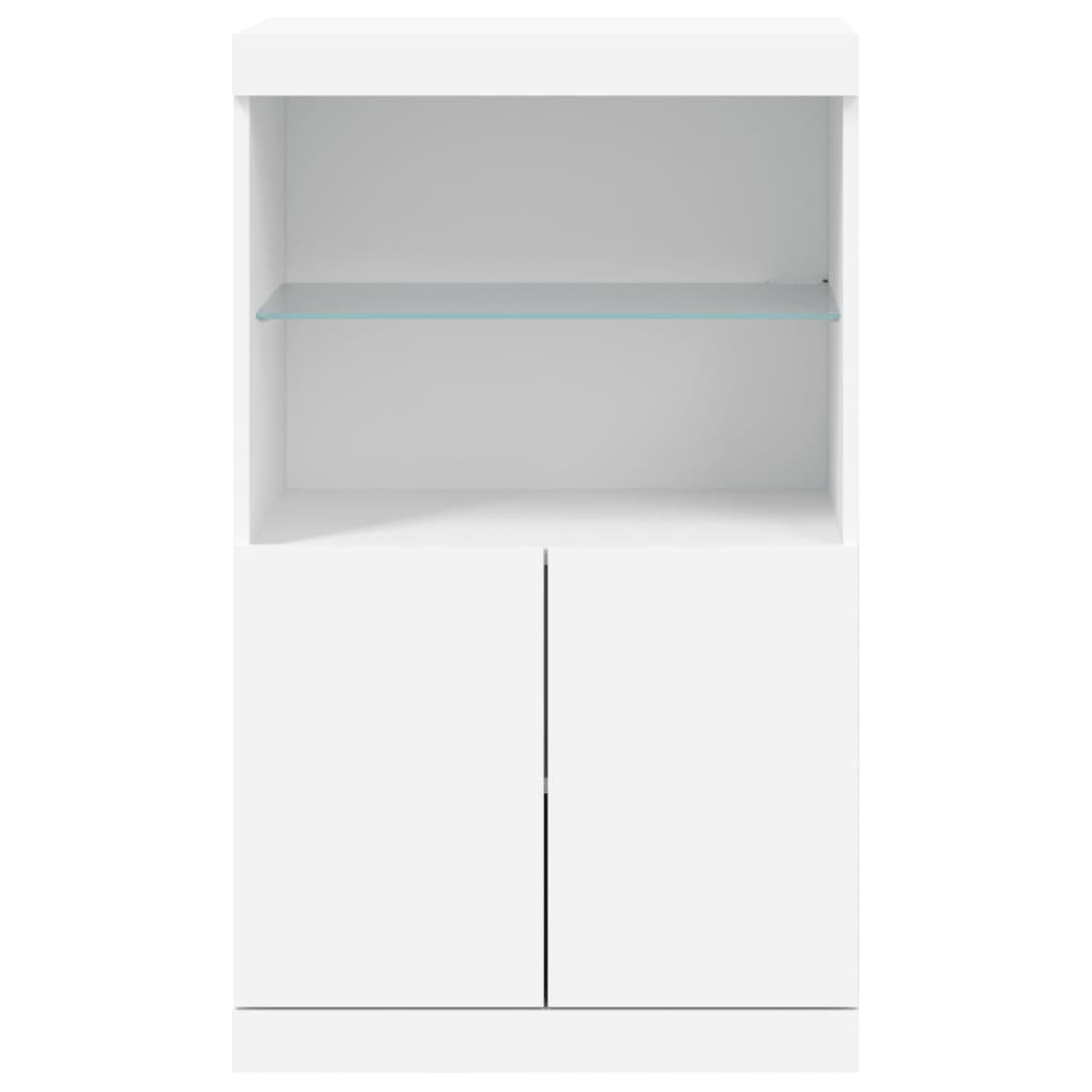 Dressoir met LED-verlichting 60,5x37x100 cm wit is nu te koop bij PeponiXL, paradijselijk wonen!