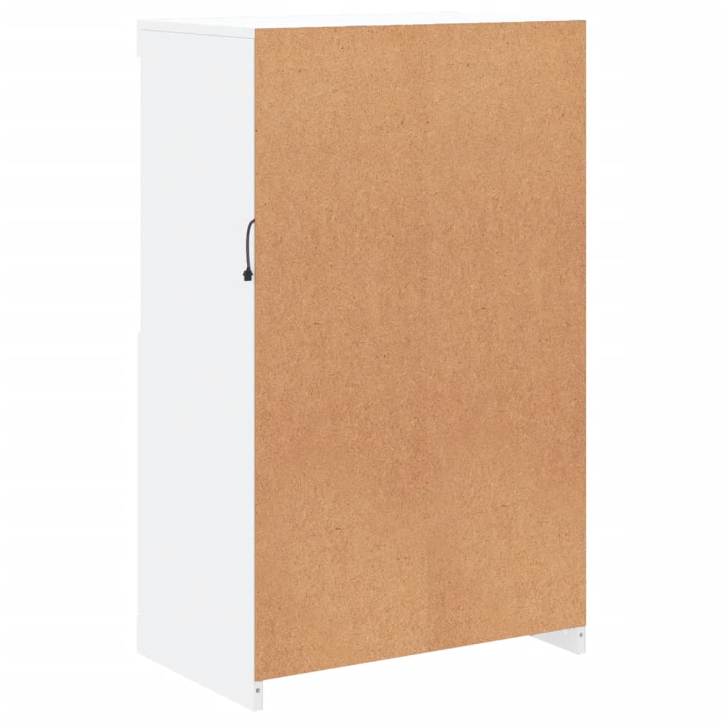 Dressoir met LED-verlichting 60,5x37x100 cm wit is nu te koop bij PeponiXL, paradijselijk wonen!