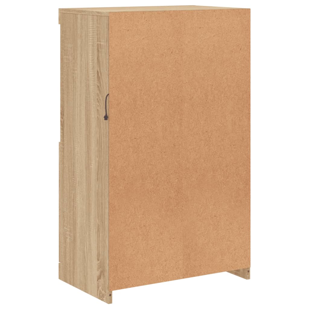 Dressoir met LED-verlichting 60,5x37x100 cm sonoma eikenkleurig is nu te koop bij PeponiXL, paradijselijk wonen!