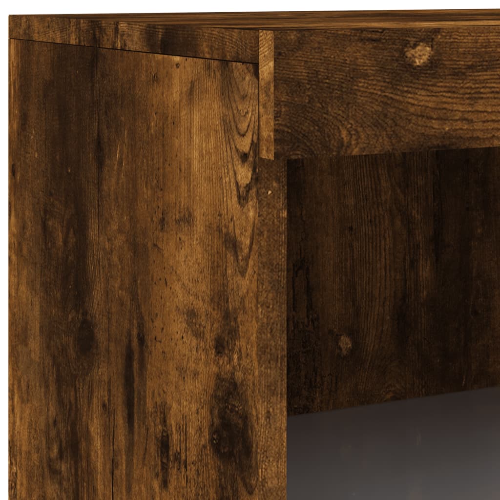 Dressoir met LED-verlichting 60,5x37x100 cm gerookt eikenkleur is nu te koop bij PeponiXL, paradijselijk wonen!