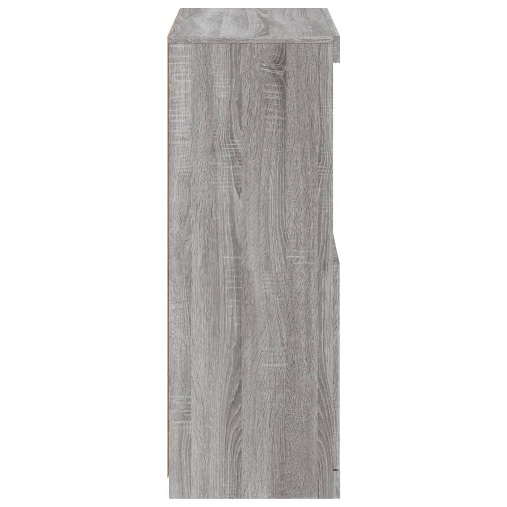 Dressoir met LED-verlichting 60,5x37x100 cm grijs sonoma eiken is nu te koop bij PeponiXL, paradijselijk wonen!