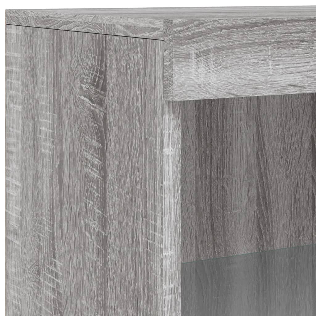 Dressoir met LED-verlichting 60,5x37x100 cm grijs sonoma eiken is nu te koop bij PeponiXL, paradijselijk wonen!