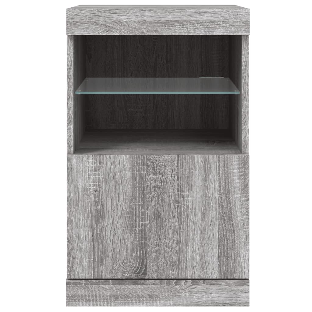 Dressoir met LED-verlichting 41x37x67 cm grijs sonoma eiken is nu te koop bij PeponiXL, paradijselijk wonen!