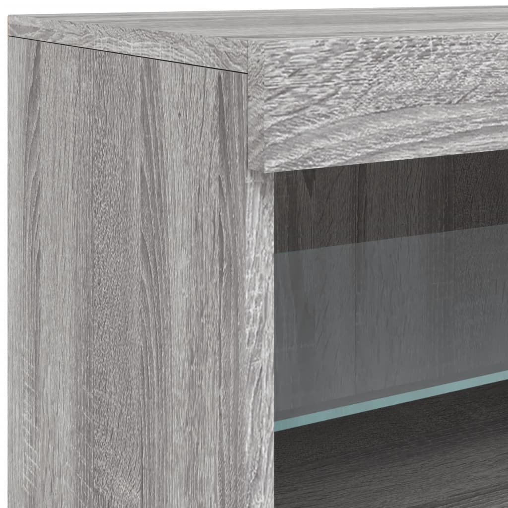 Dressoir met LED-verlichting 41x37x67 cm grijs sonoma eiken is nu te koop bij PeponiXL, paradijselijk wonen!