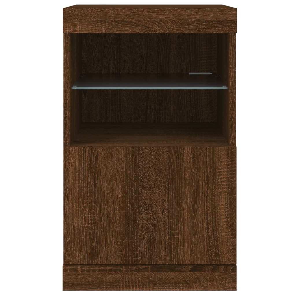 Dressoir met LED-verlichting 41x37x67 cm bruin eikenkleur is nu te koop bij PeponiXL, paradijselijk wonen!