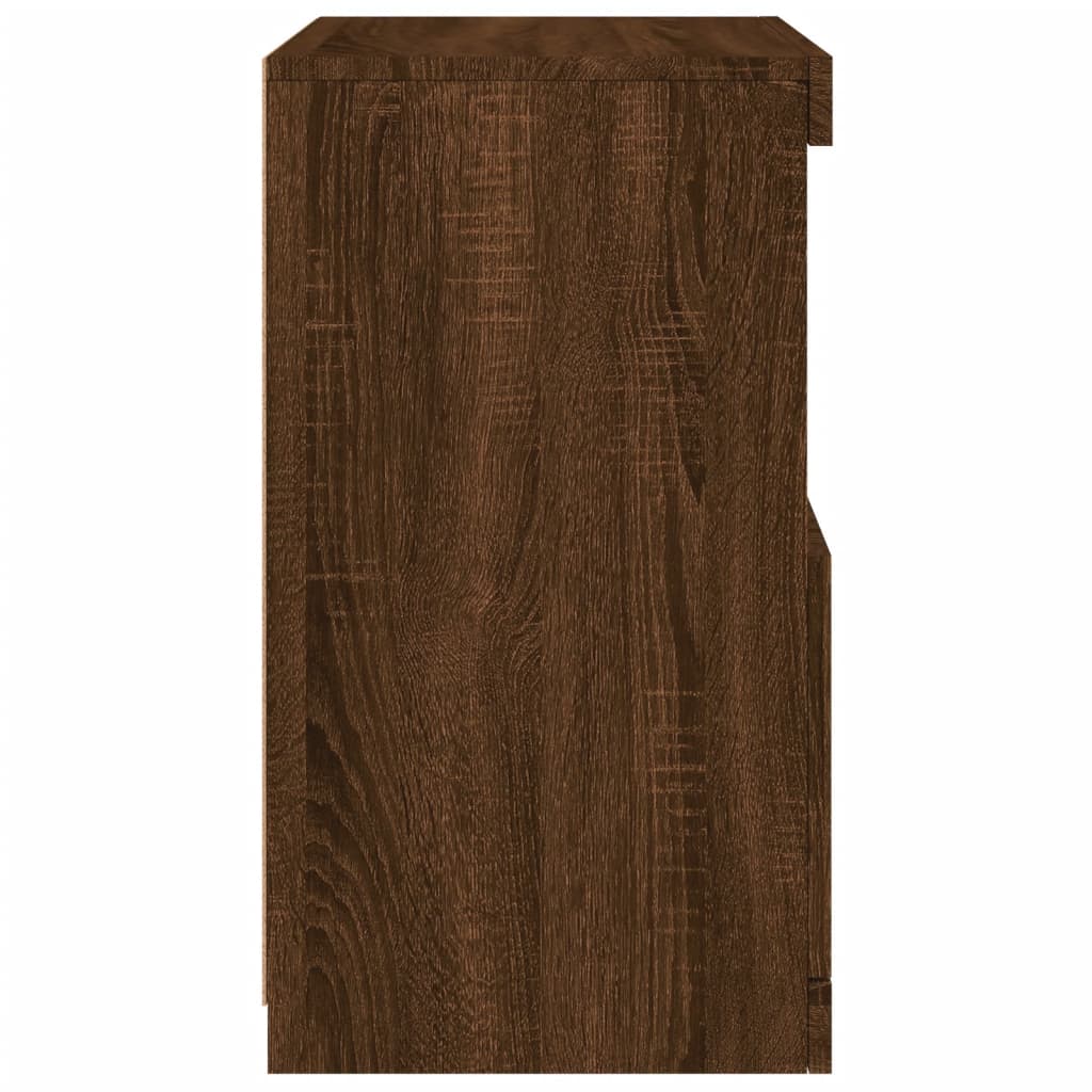Dressoir met LED-verlichting 41x37x67 cm bruin eikenkleur is nu te koop bij PeponiXL, paradijselijk wonen!