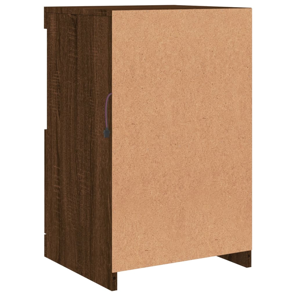Dressoir met LED-verlichting 41x37x67 cm bruin eikenkleur is nu te koop bij PeponiXL, paradijselijk wonen!