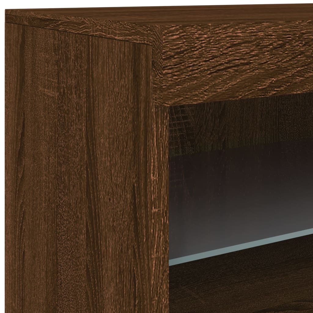 Dressoir met LED-verlichting 41x37x67 cm bruin eikenkleur is nu te koop bij PeponiXL, paradijselijk wonen!