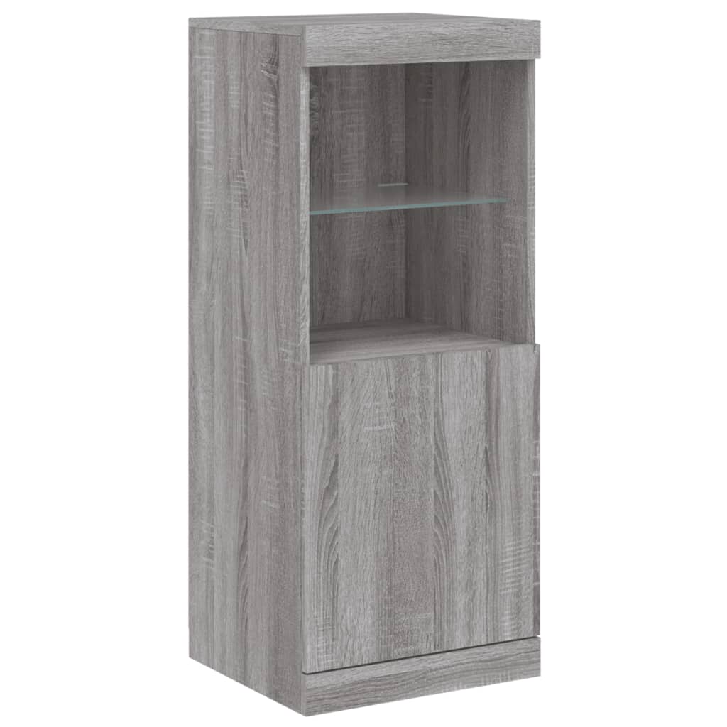 Dressoir met LED-verlichting 41x37x100 cm grijs sonoma eiken is nu te koop bij PeponiXL, paradijselijk wonen!