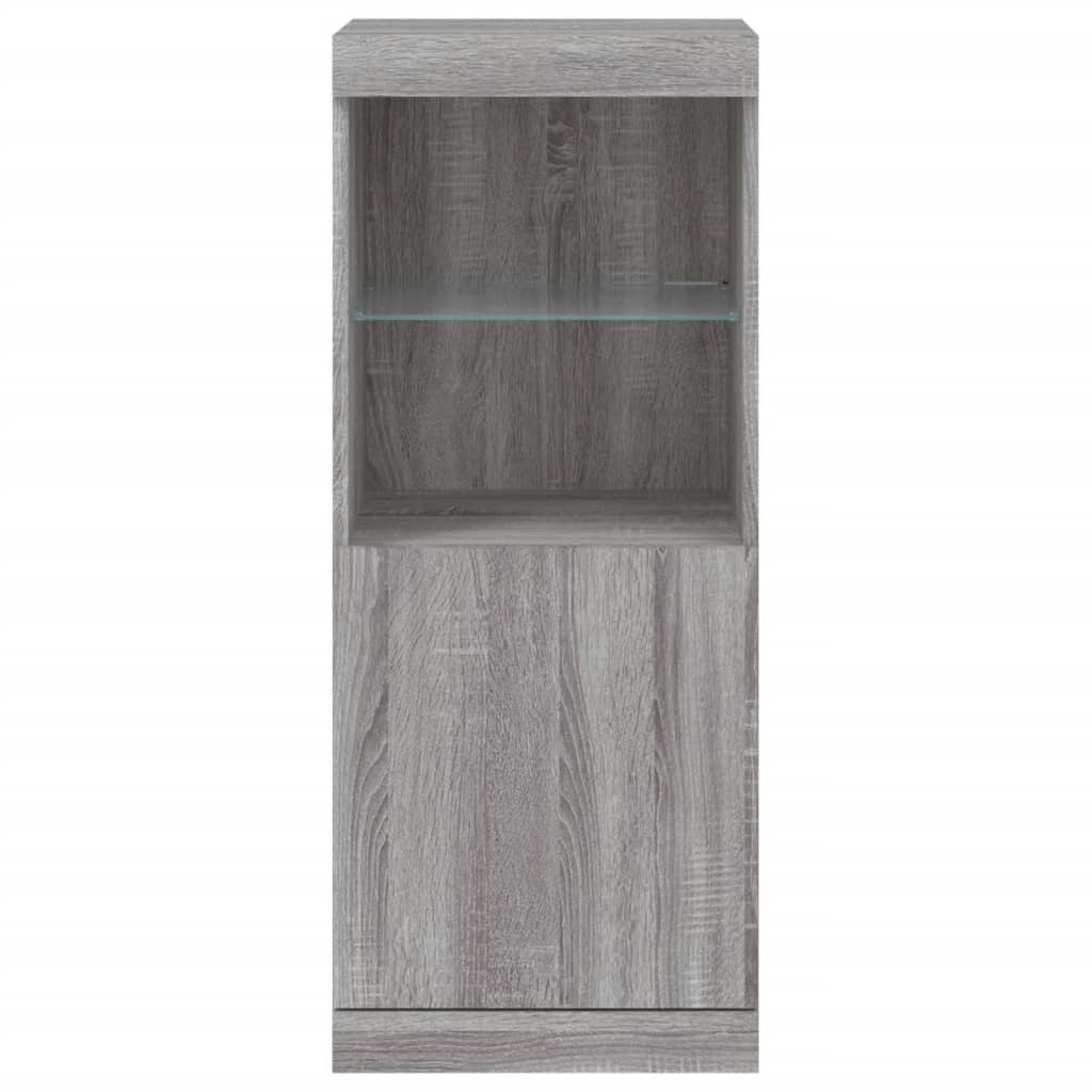 Dressoir met LED-verlichting 41x37x100 cm grijs sonoma eiken is nu te koop bij PeponiXL, paradijselijk wonen!