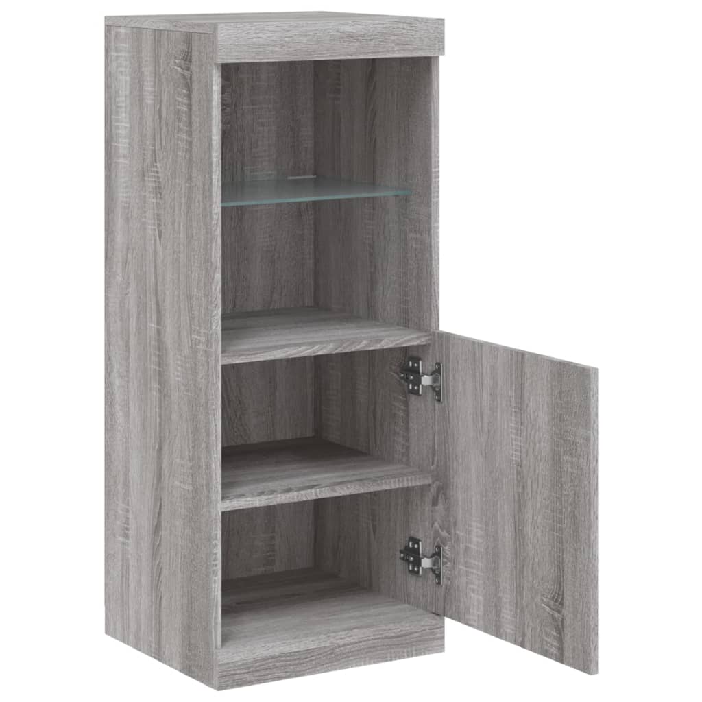 Dressoir met LED-verlichting 41x37x100 cm grijs sonoma eiken is nu te koop bij PeponiXL, paradijselijk wonen!