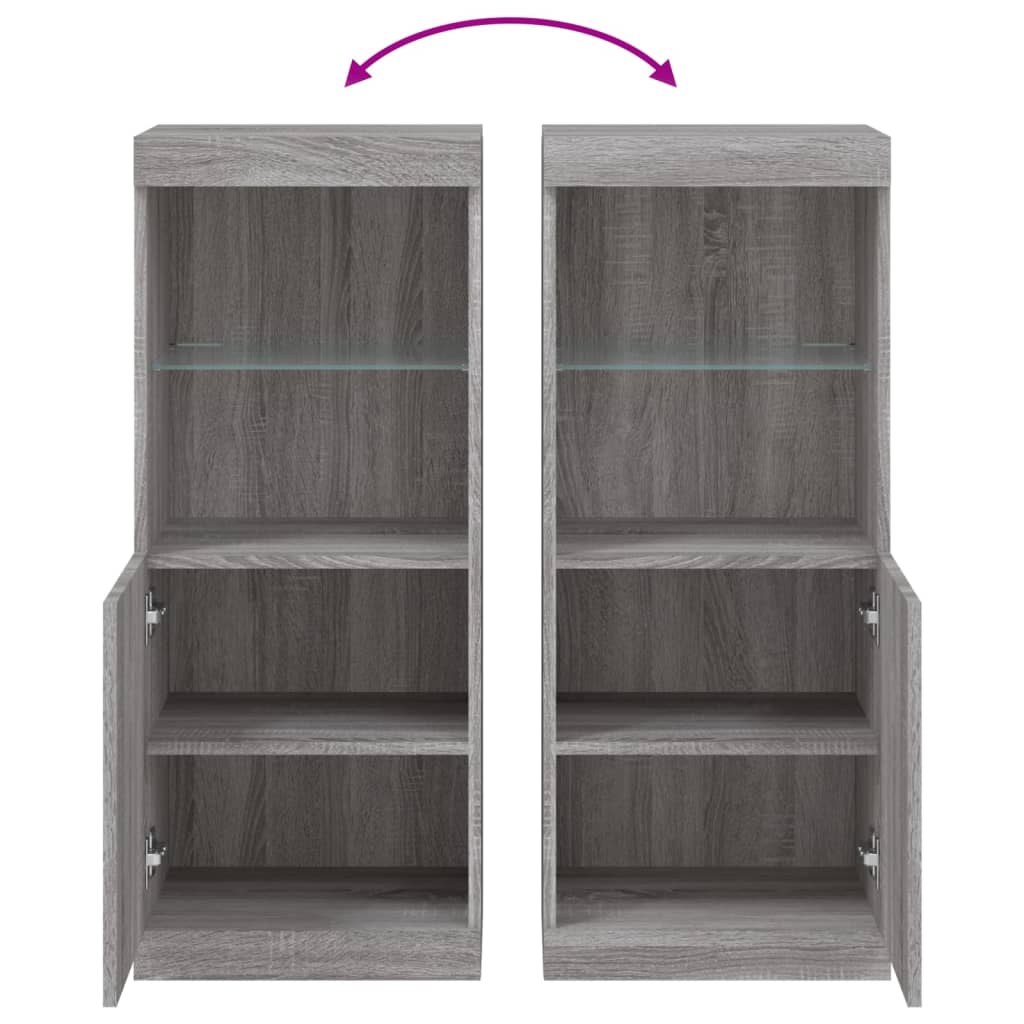 Dressoir met LED-verlichting 41x37x100 cm grijs sonoma eiken is nu te koop bij PeponiXL, paradijselijk wonen!