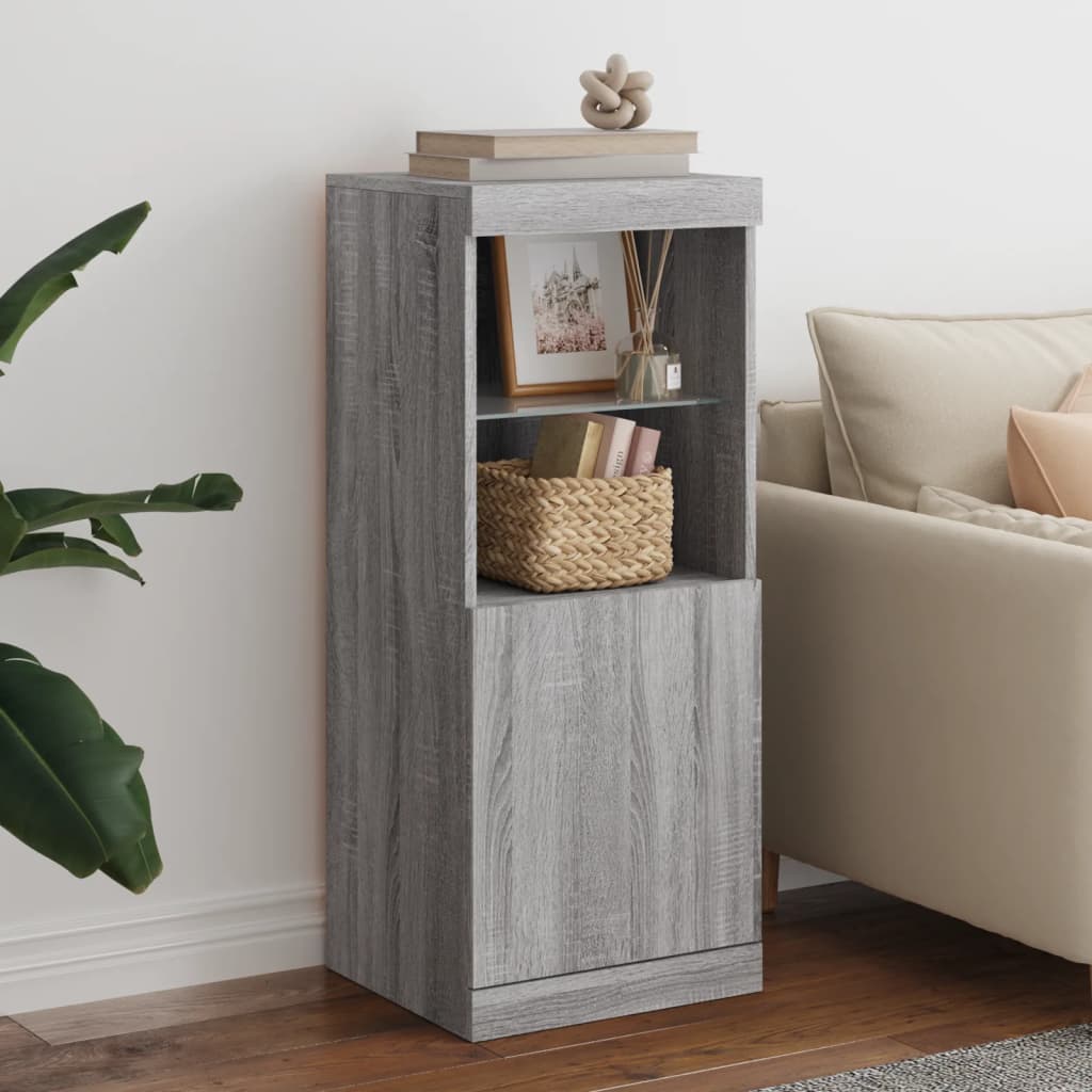 Dressoir met LED-verlichting 41x37x100 cm grijs sonoma eiken is nu te koop bij PeponiXL, paradijselijk wonen!