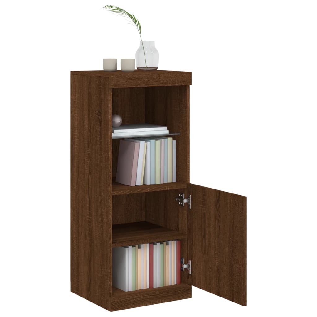 Dressoir met LED-verlichting 41x37x100 cm bruin eikenkleur is nu te koop bij PeponiXL, paradijselijk wonen!