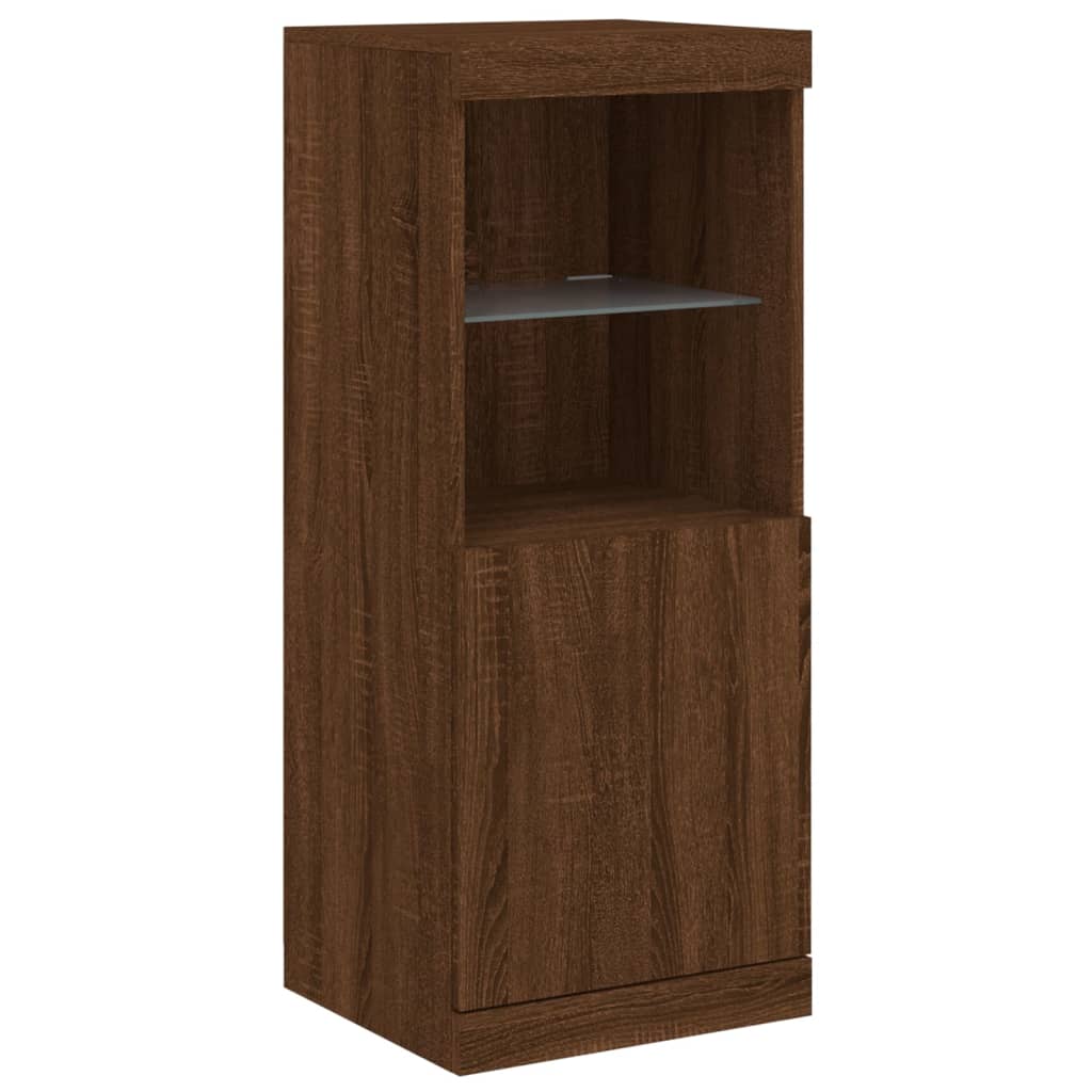Dressoir met LED-verlichting 41x37x100 cm bruin eikenkleur is nu te koop bij PeponiXL, paradijselijk wonen!