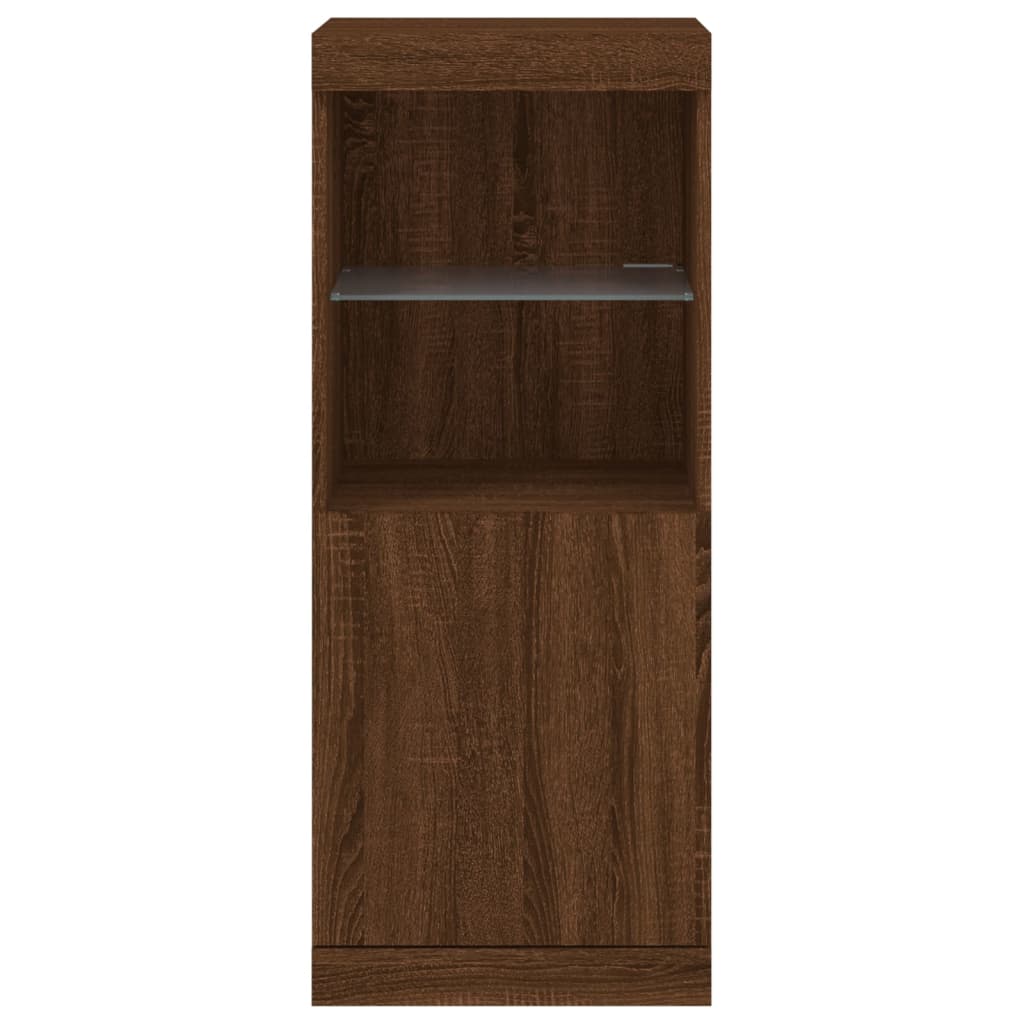 Dressoir met LED-verlichting 41x37x100 cm bruin eikenkleur is nu te koop bij PeponiXL, paradijselijk wonen!