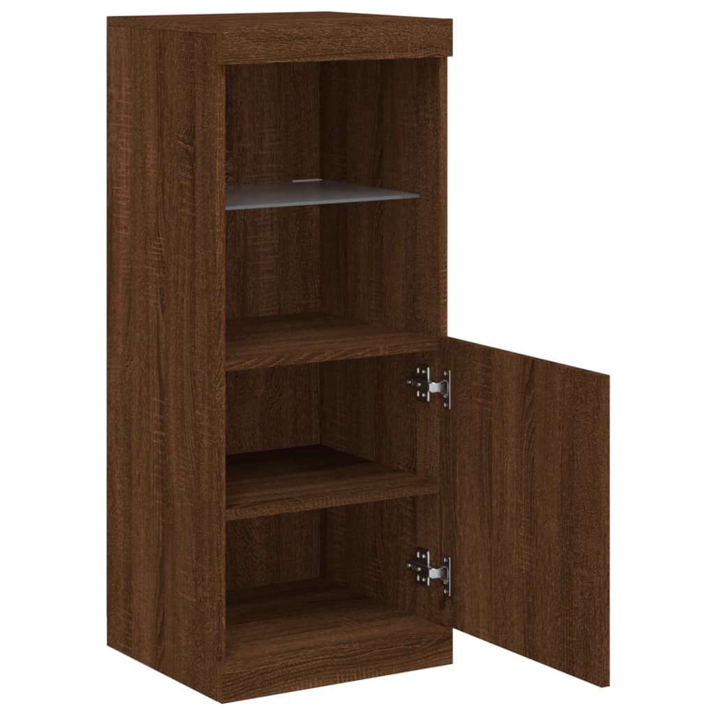 Dressoir met LED-verlichting 41x37x100 cm bruin eikenkleur is nu te koop bij PeponiXL, paradijselijk wonen!