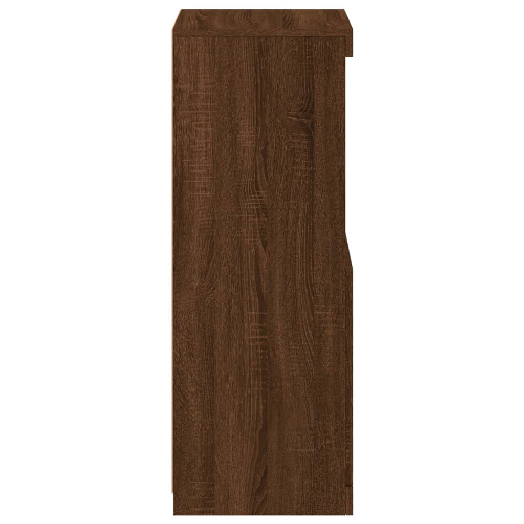 Dressoir met LED-verlichting 41x37x100 cm bruin eikenkleur is nu te koop bij PeponiXL, paradijselijk wonen!