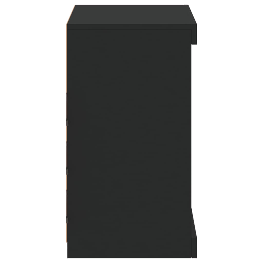 Dressoir met LED-verlichting 60,5x37x67 cm zwart is nu te koop bij PeponiXL, paradijselijk wonen!