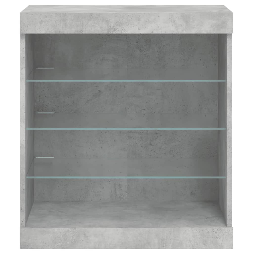 Dressoir met LED-verlichting 60,5x37x67 cm betongrijs is nu te koop bij PeponiXL, paradijselijk wonen!