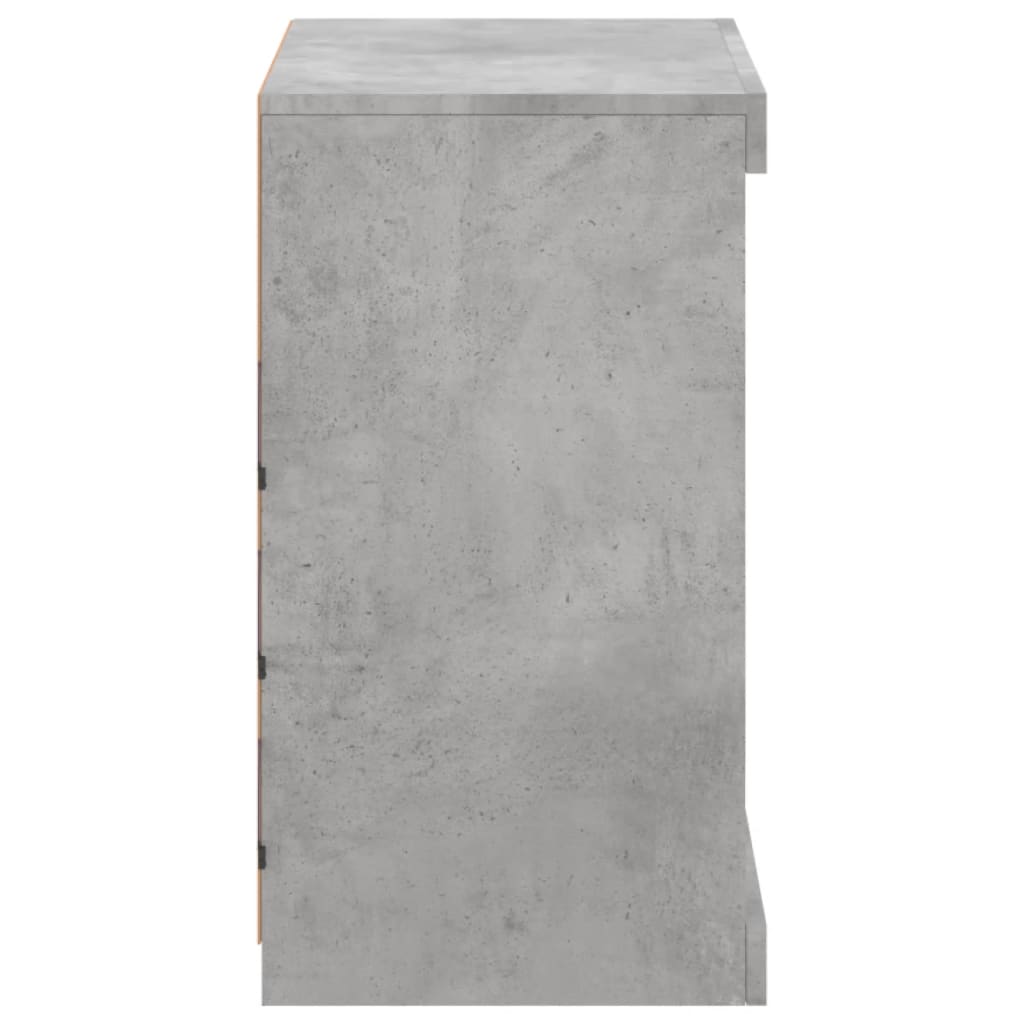 Dressoir met LED-verlichting 60,5x37x67 cm betongrijs is nu te koop bij PeponiXL, paradijselijk wonen!