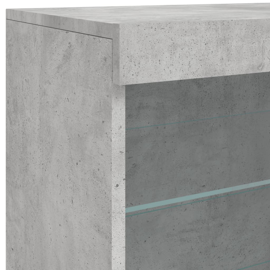 Dressoir met LED-verlichting 60,5x37x67 cm betongrijs is nu te koop bij PeponiXL, paradijselijk wonen!
