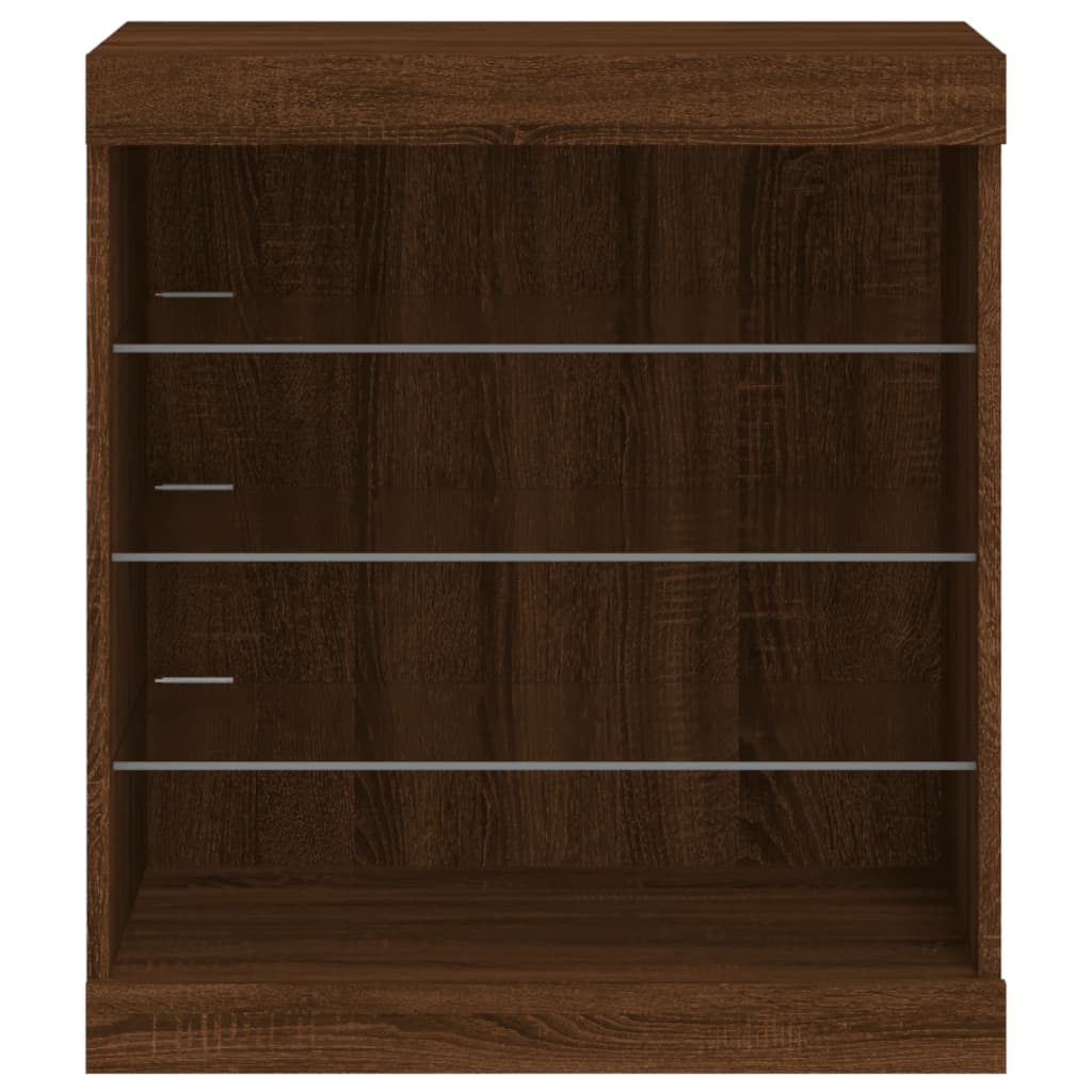 Dressoir met LED-verlichting 60,5x37x67 cm bruin eikenkleur is nu te koop bij PeponiXL, paradijselijk wonen!