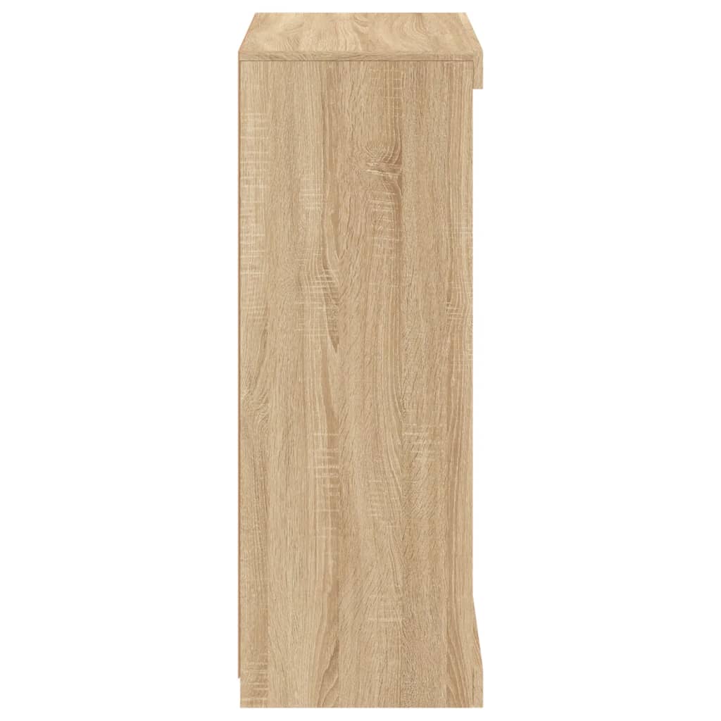 Dressoir met LED-verlichting 60,5x37x100 cm sonoma eikenkleurig is nu te koop bij PeponiXL, paradijselijk wonen!
