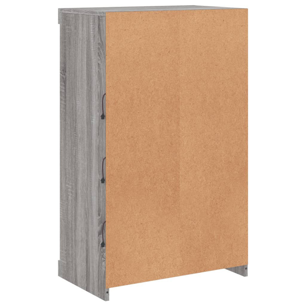 Dressoir met LED-verlichting 60,5x37x100 cm grijs sonoma eiken is nu te koop bij PeponiXL, paradijselijk wonen!