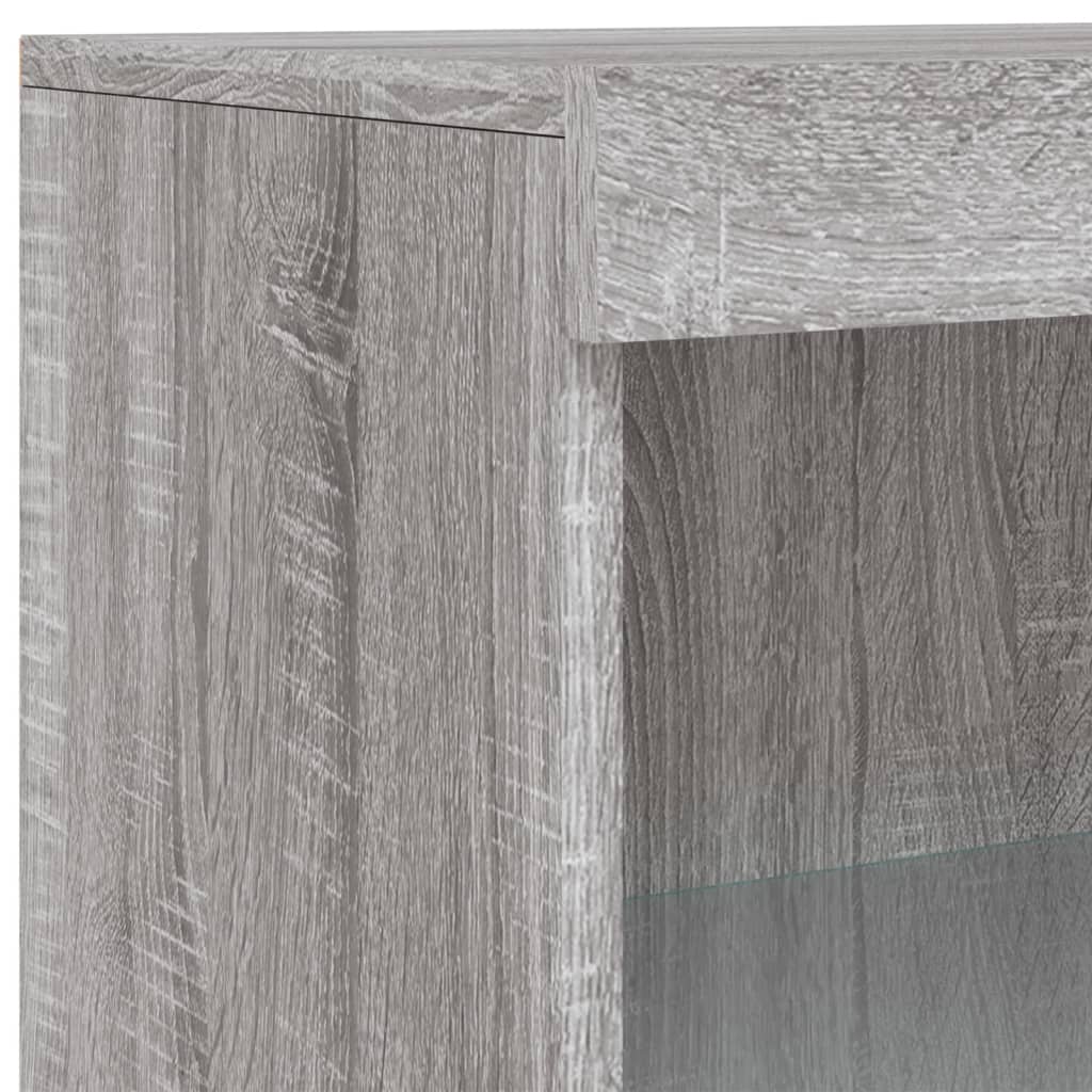 Dressoir met LED-verlichting 60,5x37x100 cm grijs sonoma eiken is nu te koop bij PeponiXL, paradijselijk wonen!