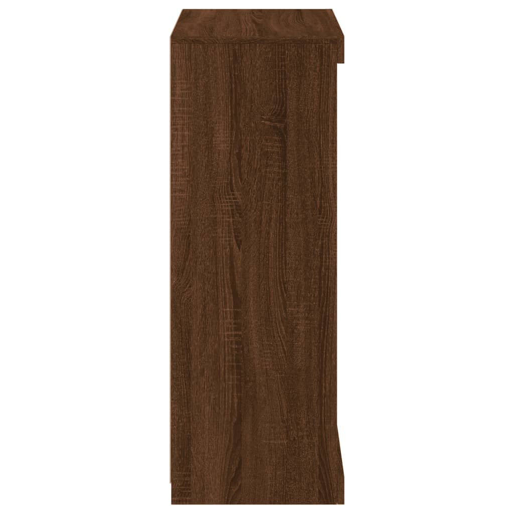Dressoir met LED-verlichting 60,5x37x100 cm bruin eikenkleur is nu te koop bij PeponiXL, paradijselijk wonen!
