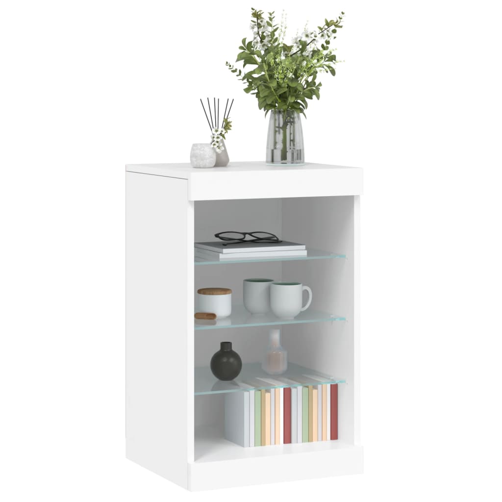 Dressoir met LED-verlichting 41x37x67 cm wit is nu te koop bij PeponiXL, paradijselijk wonen!