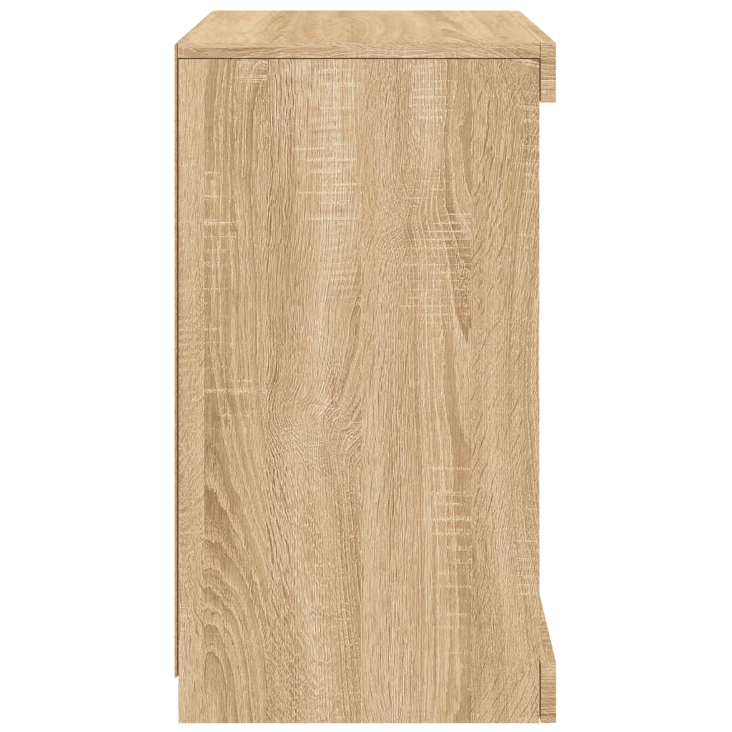 Dressoir met LED-verlichting 41x37x67 cm sonoma eikenkleurig is nu te koop bij PeponiXL, paradijselijk wonen!