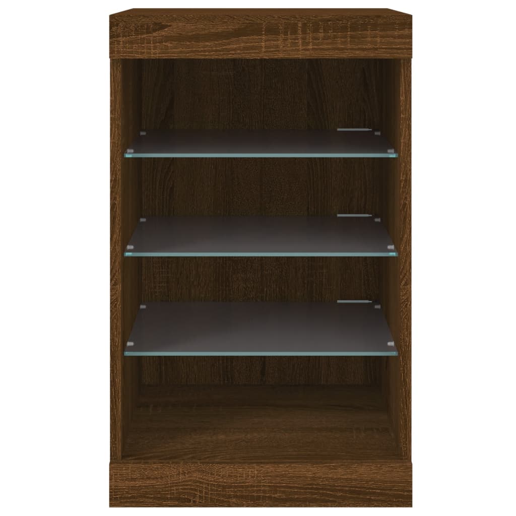 Dressoir met LED-verlichting 41x37x67 cm bruin eikenkleur is nu te koop bij PeponiXL, paradijselijk wonen!