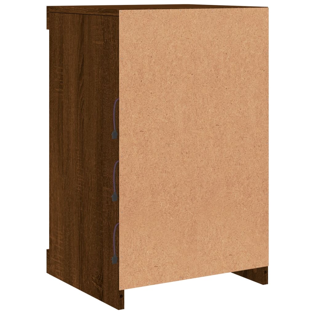 Dressoir met LED-verlichting 41x37x67 cm bruin eikenkleur is nu te koop bij PeponiXL, paradijselijk wonen!