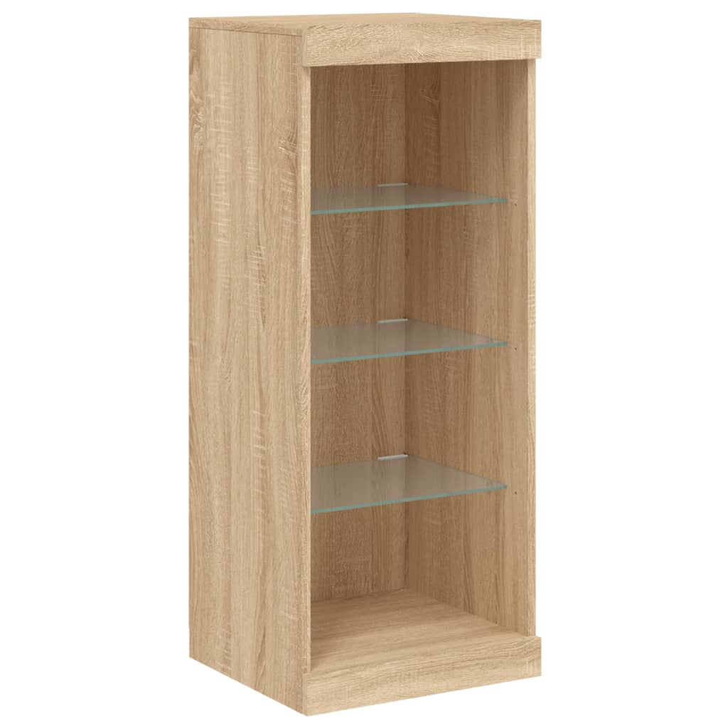 Dressoir met LED-verlichting 41x37x100 cm sonoma eikenkleurig is nu te koop bij PeponiXL, paradijselijk wonen!