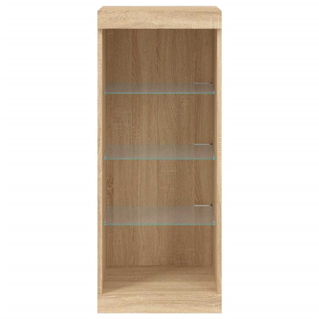Dressoir met LED-verlichting 41x37x100 cm sonoma eikenkleurig is nu te koop bij PeponiXL, paradijselijk wonen!