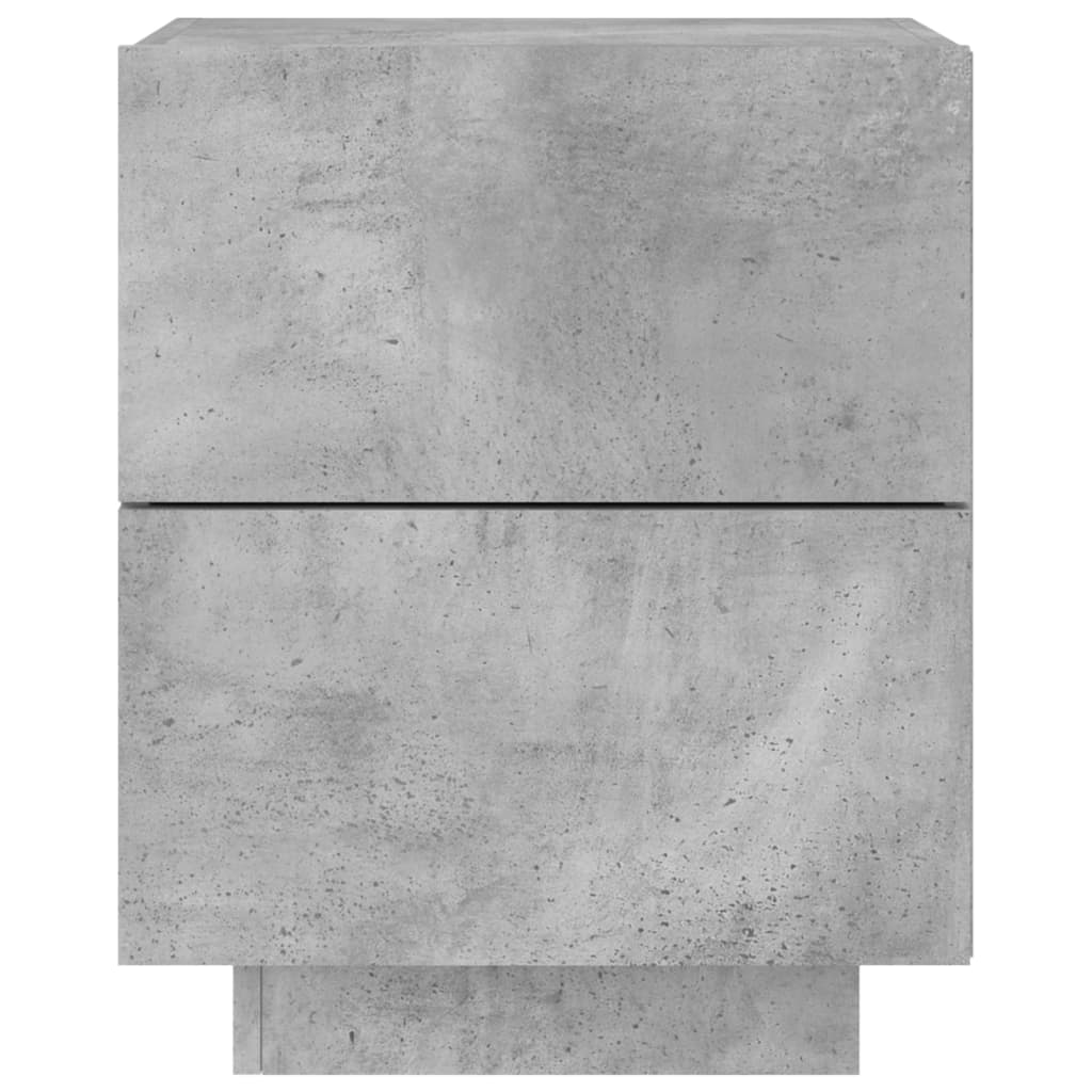 Nachtkastjes met LED-verlichting 2 st bewerkt hout betongrijs is nu te koop bij PeponiXL, paradijselijk wonen!