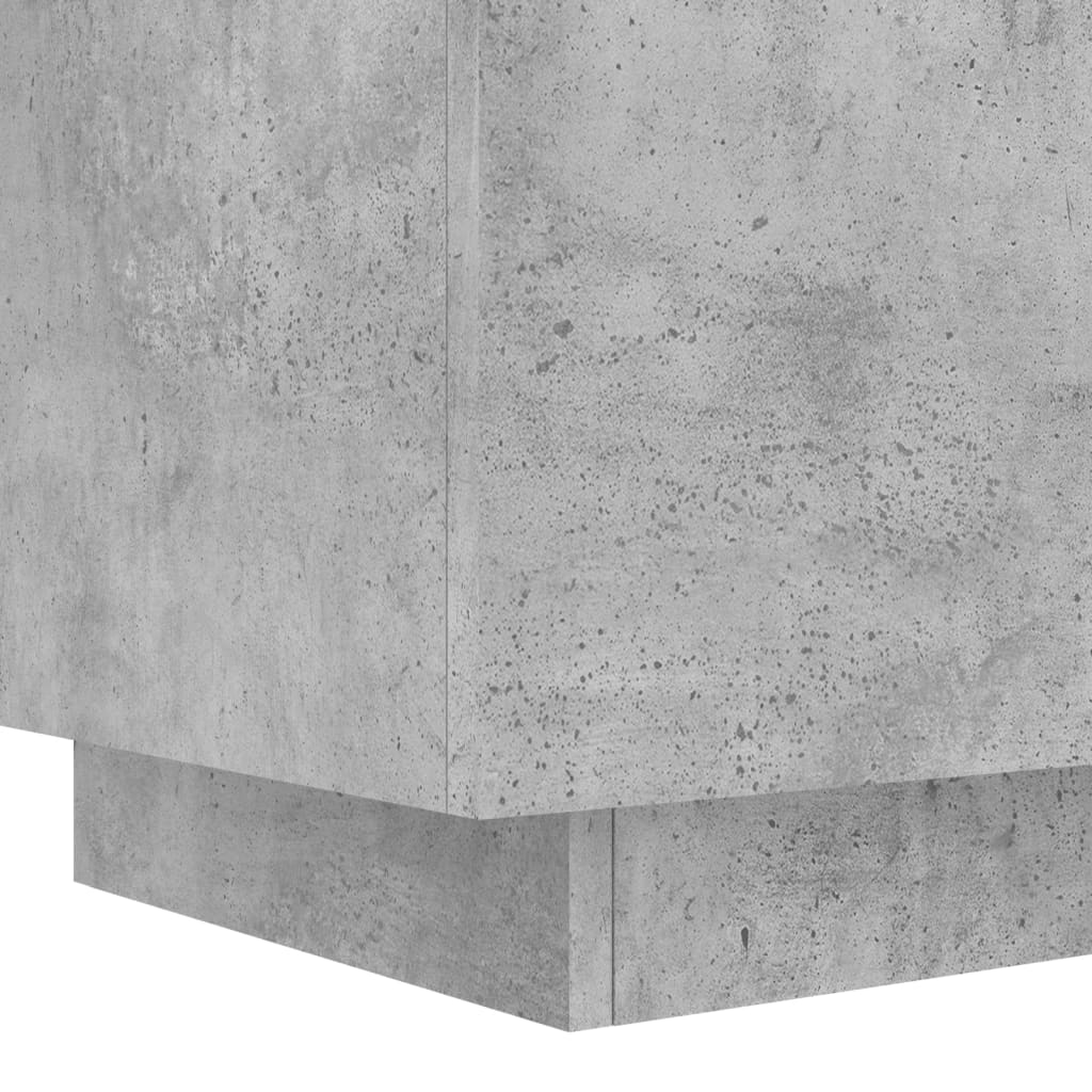 Nachtkastjes met LED-verlichting 2 st bewerkt hout betongrijs is nu te koop bij PeponiXL, paradijselijk wonen!