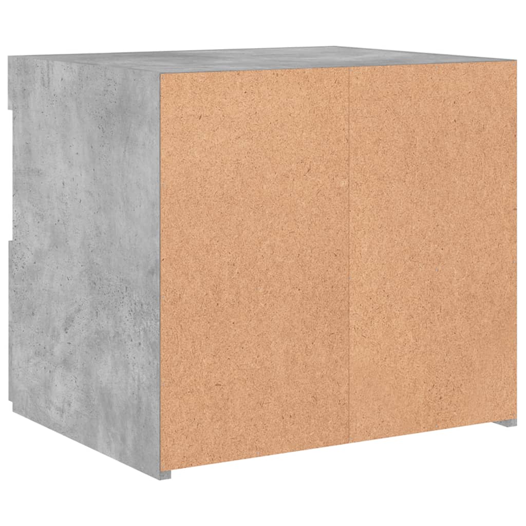 Nachtkastjes met LED-verlichting 2 st 50x40x45 cm betongrijs is nu te koop bij PeponiXL, paradijselijk wonen!