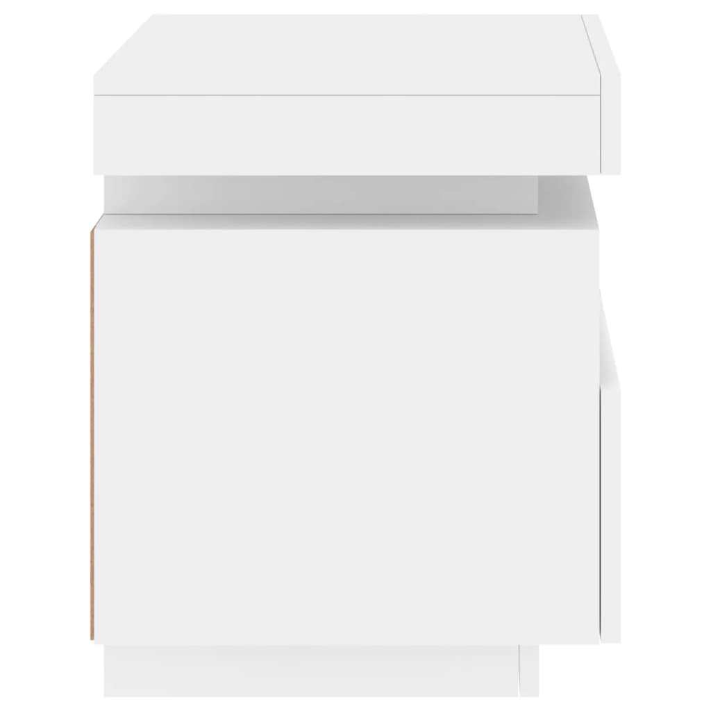 Nachtkastjes met LED-verlichting 2 st 40x39x48,5 cm wit is nu te koop bij PeponiXL, paradijselijk wonen!