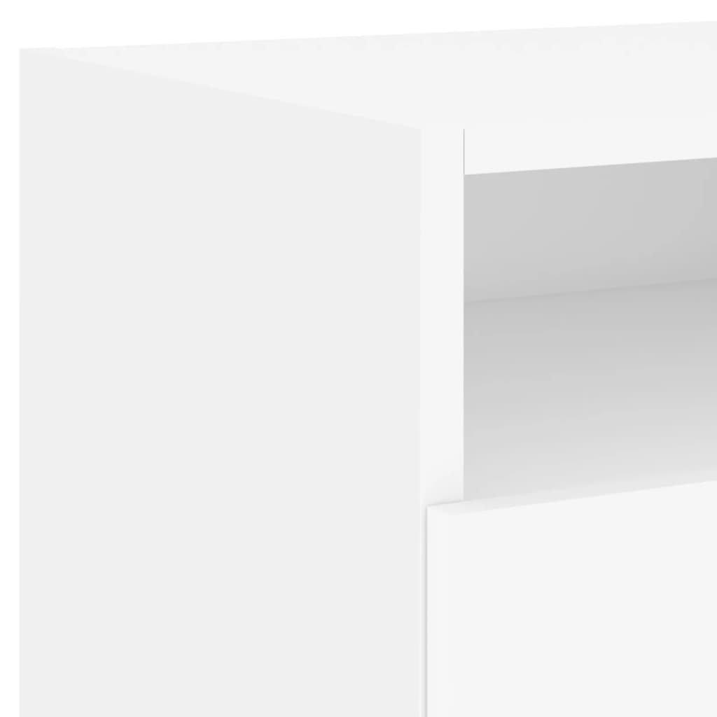 Nachtkastjes met LED-verlichting 2 st 40x39x37 cm wit is nu te koop bij PeponiXL, paradijselijk wonen!