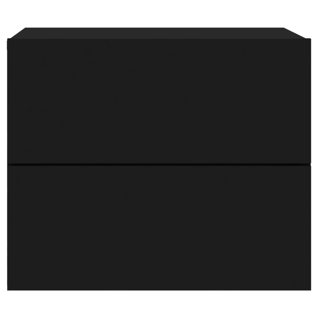 Nachtkastjes met LED's 2 st wandgemonteerd zwart is nu te koop bij PeponiXL, paradijselijk wonen!