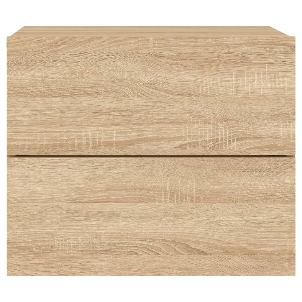 Nachtkastjes met LED's 2 st wandgemonteerd sonoma eikenkleurig is nu te koop bij PeponiXL, paradijselijk wonen!