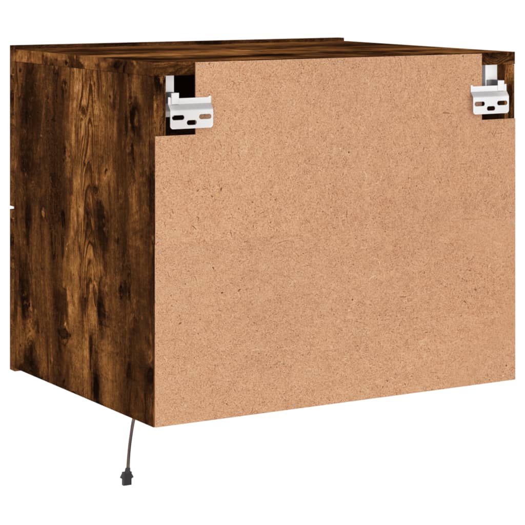 Nachtkastjes met LED's 2 st wandgemonteerd gerookt eikenkleurig is nu te koop bij PeponiXL, paradijselijk wonen!